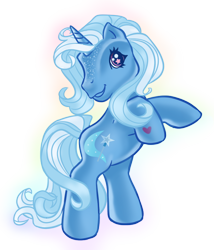 Size: 600x700 | Tagged: safe, artist:wolfkittens, imported from derpibooru, trixie, pony, unicorn, female, g3, g4, g4 to g3, generation leap, gradient background, looking at you, mare, simple background, solo, starry eyes, transparent background, wingding eyes