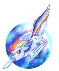 Size: 1511x1806 | Tagged: safe, artist:nessaka-v, artist:nessakav, imported from derpibooru, part of a set, rainbow dash, pegasus, pony, backwards cutie mark, cute, dashabetes, ear fluff, fast, female, flying, mare, open mouth, simple background, solo, spread wings, transparent background, windswept mane, wings