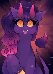 Size: 3000x4200 | Tagged: safe, artist:reallycoykoifish, imported from derpibooru, oc, oc:wry glimmer, demon, demon pony, original species, anime, digital, digital art, golden eyes, horn, manga, multiple horns, shojo, shojo pone