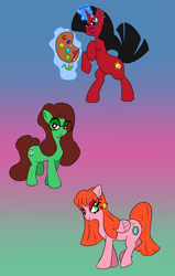 Size: 1743x2744 | Tagged: safe, artist:cyanoray, imported from derpibooru, earth pony, pegasus, pony, unicorn, crossover, daria, daria morgendorffer, jane lane, ponified, quinn