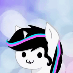 Size: 480x480 | Tagged: safe, artist:rxndxm.artist, imported from derpibooru, oc, oc only, pony, unicorn, abstract background, animated, blinking, bust, no sound, solo, webm