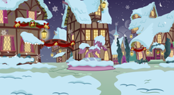 Size: 3304x1815 | Tagged: safe, artist:vector-brony, imported from derpibooru, background, ponyville, snow