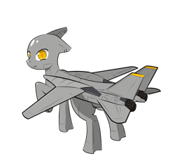 Size: 1605x1536 | Tagged: safe, artist:jedrek_123, imported from derpibooru, original species, plane pony, pony, f-14 tomcat, looking at you, looking back, plane, simple background, transparent background