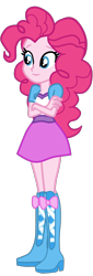 Size: 748x2200 | Tagged: safe, artist:gmaplay, imported from derpibooru, pinkie pie, equestria girls, equestria girls series, forgotten friendship, spoiler:eqg specials, boots, clothes, shoes, simple background, solo, transparent background