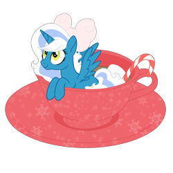 Size: 1700x1700 | Tagged: safe, artist:katelynleeann42, imported from derpibooru, oc, oc only, oc:fleurbelle, alicorn, pony, cup, cup of pony, female, mare, micro, simple background, solo, teacup, transparent background