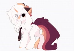 Size: 2524x1756 | Tagged: safe, artist:fluffy_sketch, artist:little-sketches, imported from derpibooru, oc, oc only, oc:ayaka, pony, unicorn, necktie, solo