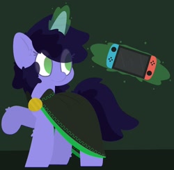 Size: 2056x2013 | Tagged: safe, artist:moonydusk, imported from derpibooru, oc, oc only, oc:deep delver, pony, unicorn, cloak, clothes, female, magic, male, nintendo switch