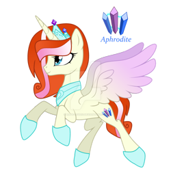 Size: 1280x1280 | Tagged: safe, artist:hate-love12, imported from derpibooru, oc, oc:aphrodite, alicorn, pony, deviantart watermark, female, mare, obtrusive watermark, parent:princess flurry heart, simple background, solo, transparent background, watermark