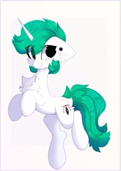 Size: 1092x1544 | Tagged: safe, artist:little-sketches, artist:php146, imported from derpibooru, oc, oc only, pony, unicorn, abstract background, chest fluff, ear piercing, female, mare, piercing, solo