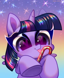 Size: 3300x4000 | Tagged: safe, artist:rrd-artist, imported from derpibooru, twilight sparkle, alicorn, pony, candy, candy cane, chibi, commission, cute, female, food, heart eyes, high res, licking, mare, solo, tongue out, twiabetes, twilight sparkle (alicorn), weapons-grade cute, wingding eyes, ych example, your character here