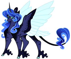 Size: 1700x1407 | Tagged: safe, artist:australian-senior, imported from derpibooru, princess luna, alicorn, pony, kirindos, alternate universe, simple background, solo, transparent background