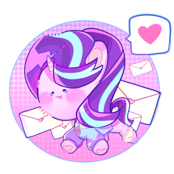 Size: 4000x4000 | Tagged: artist needed, safe, imported from derpibooru, starlight glimmer, pony, unicorn, chubby, cute, glimmerbetes, heart, letter, pictogram, simple background, solo, transparent background