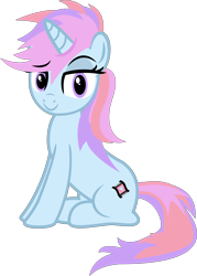 Size: 4137x5772 | Tagged: safe, artist:surprisepi, imported from derpibooru, oc, oc only, oc:candy glee, oc:tylad, pony, unicorn, derpibooru community collaboration, 2021 community collab, absurd resolution, base used, female, looking at you, mare, simple background, sitting, solo, transparent background, vector