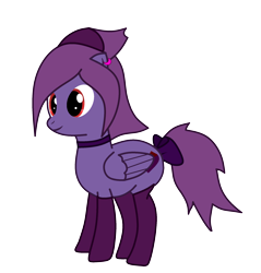 Size: 2208x2311 | Tagged: safe, artist:tsugato, imported from derpibooru, oc, oc only, oc:burla belle, oc:burlesque belle, pegasus, pony, bow, choker, clothes, ear piercing, headband, original art, piercing, purple coat, purple mane, red eyes, simple background, socks, solo, tail bow, transparent background