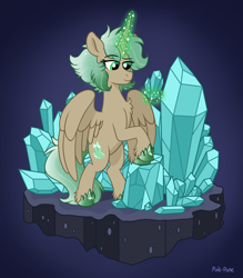 Size: 2710x3100 | Tagged: safe, artist:pink-pone, imported from derpibooru, oc, oc only, oc:mountain melody, alicorn, pony, crystal, female, magic, mare, solo