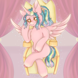 Size: 900x900 | Tagged: safe, artist:saltyvity, imported from derpibooru, oc, oc only, alicorn, pony, crown, female, jewelry, mare, regalia, solo