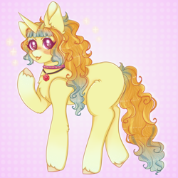 Size: 900x900 | Tagged: safe, artist:saltyvity, imported from derpibooru, adagio dazzle, sonata dusk, pony, unicorn, blush sticker, blushing, choker, fusion, gem, jewelry, necklace, raised hoof, siren gem, spiked choker, tongue out