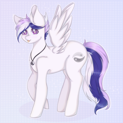 Size: 900x900 | Tagged: safe, artist:saltyvity, imported from derpibooru, oc, oc only, pegasus, pony, solo, tongue out, wings