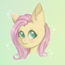 Size: 900x900 | Tagged: safe, artist:saltyvity, imported from derpibooru, fluttershy, pegasus, pony, bust, cute, female, mare, shyabetes, solo