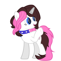 Size: 2200x2200 | Tagged: safe, artist:ponkus, imported from derpibooru, oc, oc only, oc:lyric, pony, unicorn, choker, cute, femboy, horn, horn cap, male, simple background, solo, stallion, transparent background, trap