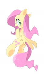 Size: 1080x1880 | Tagged: safe, artist:pnpn_721, imported from derpibooru, fluttershy, pegasus, pony, female, looking at you, looking back, looking back at you, mare, open mouth, raised hoof, simple background, smiling, solo, spread wings, white background, wings