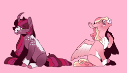 Size: 2524x1468 | Tagged: safe, artist:orphicdove, imported from derpibooru, pegasus, pony, unicorn, offspring, parent:big macintosh, parent:princess cadance, parent:twilight sparkle, parents:cadmac, parents:twimac, solo