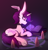 Size: 1900x1974 | Tagged: safe, artist:tatykin, artist:xbi, imported from derpibooru, oc, oc only, oc:lapush buns, pony, unicorn, book, bowtie, bunny ears, bunnycorn, carrot, collaboration, food, magic, magic circle, male, pentagram, solo, stallion, summoning, summoning circle