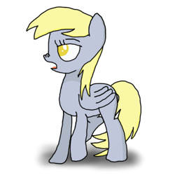 Size: 673x673 | Tagged: safe, artist:whistle blossom, derpibooru exclusive, imported from derpibooru, derpy hooves, pegasus, pony, the last roundup, cute, derpabetes, female, mare, open mouth, png, shading practice, simple background, solo, transparent background