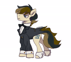 Size: 2184x1912 | Tagged: safe, artist:lunnita_pony, imported from derpibooru, oc, oc only, oc:115, earth pony, pony, clothes, simple background, solo, white background