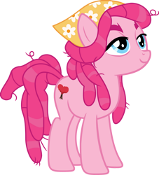 Size: 1024x1130 | Tagged: safe, artist:blah23z, imported from derpibooru, pinkie pie, tree hugger, earth pony, pony, 2015, female, hippie, mare, mashup, messy mane, palette swap, recolor, simple background, solo, transparent background