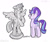 Size: 1121x947 | Tagged: safe, artist:artistnjc, imported from derpibooru, part of a set, starlight glimmer, twilight sparkle, alicorn, pony, unicorn, the cutie re-mark, abuse, bad end, bipedal, egalitarianism, evil grin, evil starlight, female, grin, mare, petrification, rearing, s5 starlight, simple background, smiling, spread wings, this will end in communism, transformation, trapped, turned to stone, twilight sparkle (alicorn), twilybuse, white background, wings