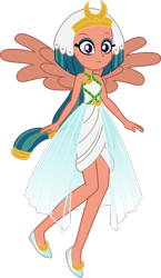 Size: 522x899 | Tagged: safe, artist:punzil504, imported from derpibooru, somnambula, equestria girls, clothes, clothes swap, dress, equestria girls-ified, eyeshadow, female, flats, makeup, ponied up, shoes, simple background, sleeveless, solo, transparent background, wings