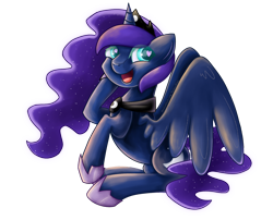 Size: 1722x1388 | Tagged: safe, artist:nanazdina, imported from derpibooru, princess luna, alicorn, pony, heart eyes, simple background, solo, transparent background, wingding eyes