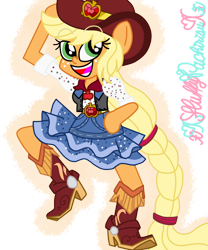 Size: 1024x1229 | Tagged: safe, artist:xxfluffypachirisuxx, imported from derpibooru, applejack, anthro, dance magic, equestria girls, spoiler:eqg specials, clothes, simple background, solo, transparent background