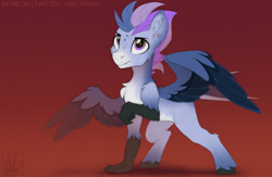 Size: 1800x1171 | Tagged: safe, artist:airfly-pony, imported from derpibooru, oc, oc only, oc:lavender breeze, hippogriff, male