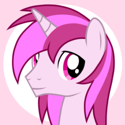 Size: 800x800 | Tagged: safe, artist:jennieoo, imported from derpibooru, oc, oc:sweet hoof, pony, unicorn, animated, blinking, gif, show accurate, smiling, solo, vector
