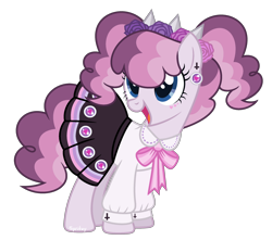 Size: 2615x2311 | Tagged: safe, artist:strawberry-spritz, imported from derpibooru, oc, oc only, pony, clothes, female, magical lesbian spawn, mare, offspring, parent:inky rose, parent:pinkie pie, simple background, solo, transparent background