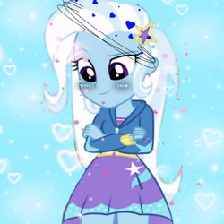 Size: 2896x2896 | Tagged: safe, artist:flutterbycord, edit, edited screencap, imported from derpibooru, screencap, trixie, equestria girls, female, heart, solo