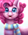 Size: 4000x5000 | Tagged: safe, artist:themessyfangirl, imported from derpibooru, pinkie pie, earth pony, pony, clothes, colored pupils, cute, diapinkes, female, happy, mare, open mouth, scarf, snow, snowfall, solo, weapons-grade cute, winter