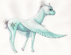Size: 2000x1543 | Tagged: safe, artist:lady-limule, imported from derpibooru, oc, oc only, pegasus, pony, colored hooves, female, frown, glasses, mare, pegasus oc, reference sheet, solo, story included, tail wrap, traditional art, wings