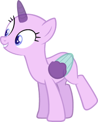 Size: 982x1227 | Tagged: safe, artist:pegasski, imported from derpibooru, oc, oc only, alicorn, pony, every little thing she does, the last crusade, alicorn oc, bald, base, bedroom eyes, eyelashes, eyes closed, grin, horn, simple background, smiling, solo, transparent background, two toned wings, wings