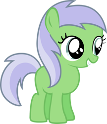 Size: 900x1043 | Tagged: safe, artist:filiecs, key lime, earth pony, pony, ponyville confidential, .ai available, .svg available, absurd resolution, female, filly, grin, simple background, smiling, svg, transparent background, vector