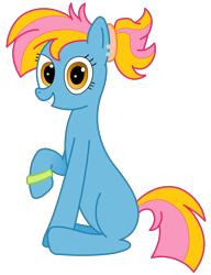 Size: 2710x3522 | Tagged: safe, artist:rainbowšpekgs, imported from derpibooru, oc, oc only, oc:silver patch, earth pony, pony, derpibooru community collaboration, 2021 community collab, ear piercing, earring, female, jewelry, mare, piercing, simple background, smiling, transparent background, wristband