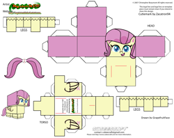 Size: 2979x2354 | Tagged: safe, artist:grapefruitface1, imported from derpibooru, fluttershy, pegasus, pony, my little pony: pony life, craft, cubeecraft, g4.5, papercraft, printable, solo