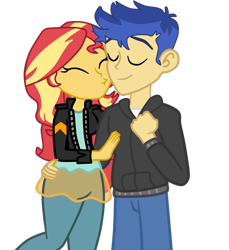 Size: 1116x1220 | Tagged: safe, artist:gmaplay, imported from derpibooru, flash sentry, sunset shimmer, equestria girls, spoiler:eqg specials, female, flashimmer, kissing, male, shipping, simple background, solo, straight, transparent background