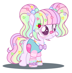 Size: 1439x1457 | Tagged: safe, artist:strawberry-spritz, imported from derpibooru, oc, oc only, oc:candy heart, earth pony, pony, clothes, female, filly, simple background, solo, transparent background