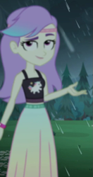Size: 359x682 | Tagged: safe, imported from derpibooru, screencap, snow flower, equestria girls, equestria girls series, inclement leather, clothes, cropped, long skirt, skirt, solo
