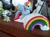 Size: 1258x943 | Tagged: safe, imported from derpibooru, rainbow dash, mouse, ogre, pegasus, pony, ceramics, irl, photo, pinocchio, rainbow, shrek, shrek (character), the three blind mice, toy