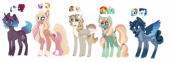 Size: 4230x1545 | Tagged: safe, artist:scarletskitty12, imported from derpibooru, applejack, cheerilee, derpy hooves, quibble pants, rainbow dash, shining armor, soarin', sunburst, tempest shadow, zephyr breeze, oc, earth pony, pegasus, pony, unicorn, cheerijack, female, gay, infidelity, lesbian, magical lesbian spawn, male, offspring, parent:applejack, parent:cheerilee, parent:derpy hooves, parent:quibble pants, parent:quibblederp, parent:rainbow dash, parent:shining armor, parent:soarin', parent:sunburst, parent:tempest shadow, parent:zephyr breeze, parents:cheerijack, parents:shiningshadow, parents:soarindash, parents:zephyrburst, quibblederp, shiningshadow, shipping, simple background, soarindash, straight, white background, zephyrburst