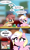 Size: 2290x3844 | Tagged: safe, artist:emberslament, imported from derpibooru, oc, oc only, oc:bay breeze, oc:pitch pine, earth pony, pegasus, pony, 2 panel comic, among us, blushing, bow, clothes, colt, comic, crying, cute, dialogue, duo, female, filly, hair bow, heart eyes, high res, male, nervous, pinebreeze, scarf, sinister, speech bubble, unshorn fetlocks, wingding eyes